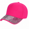 Hot Pink Rhinestone Brim