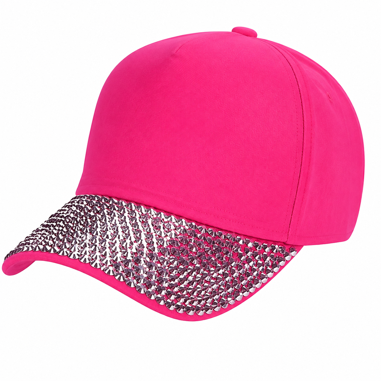 Hot Pink Rhinestone Brim