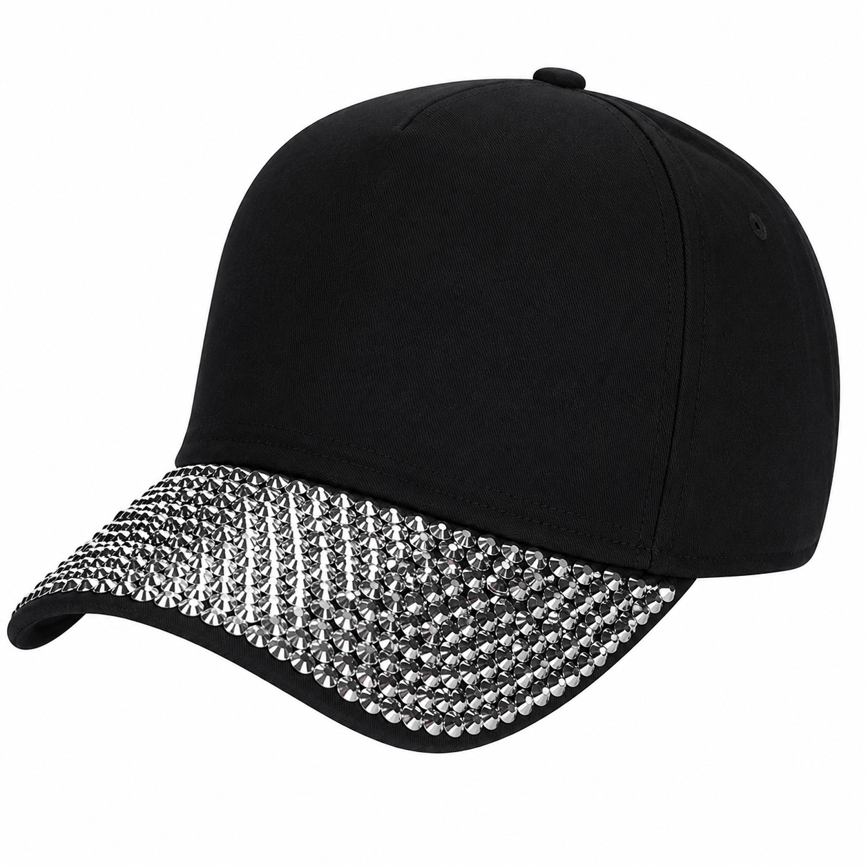 Black Rhinestone Brim