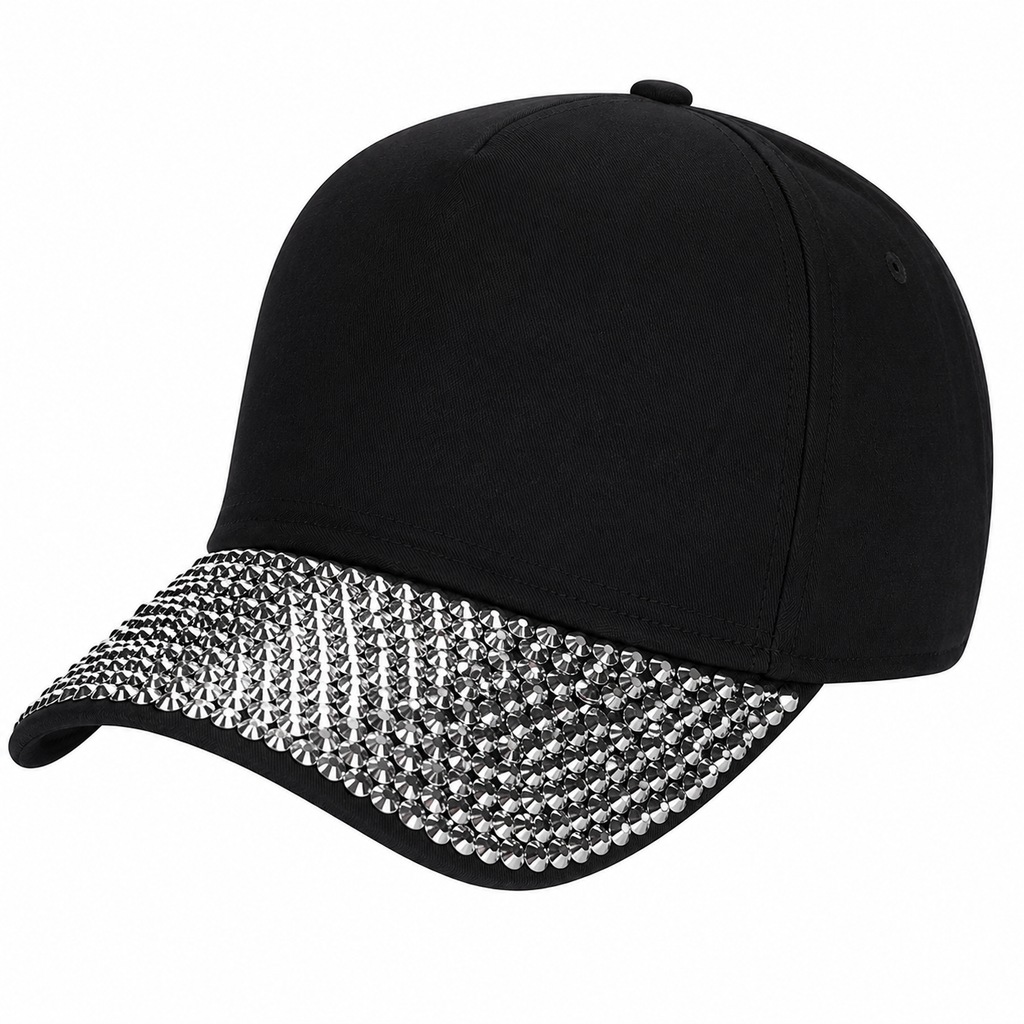 Black Rhinestone Brim
