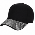 Black Rhinestone Brim