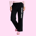 Personalised Track Pants - Wide Leg Black