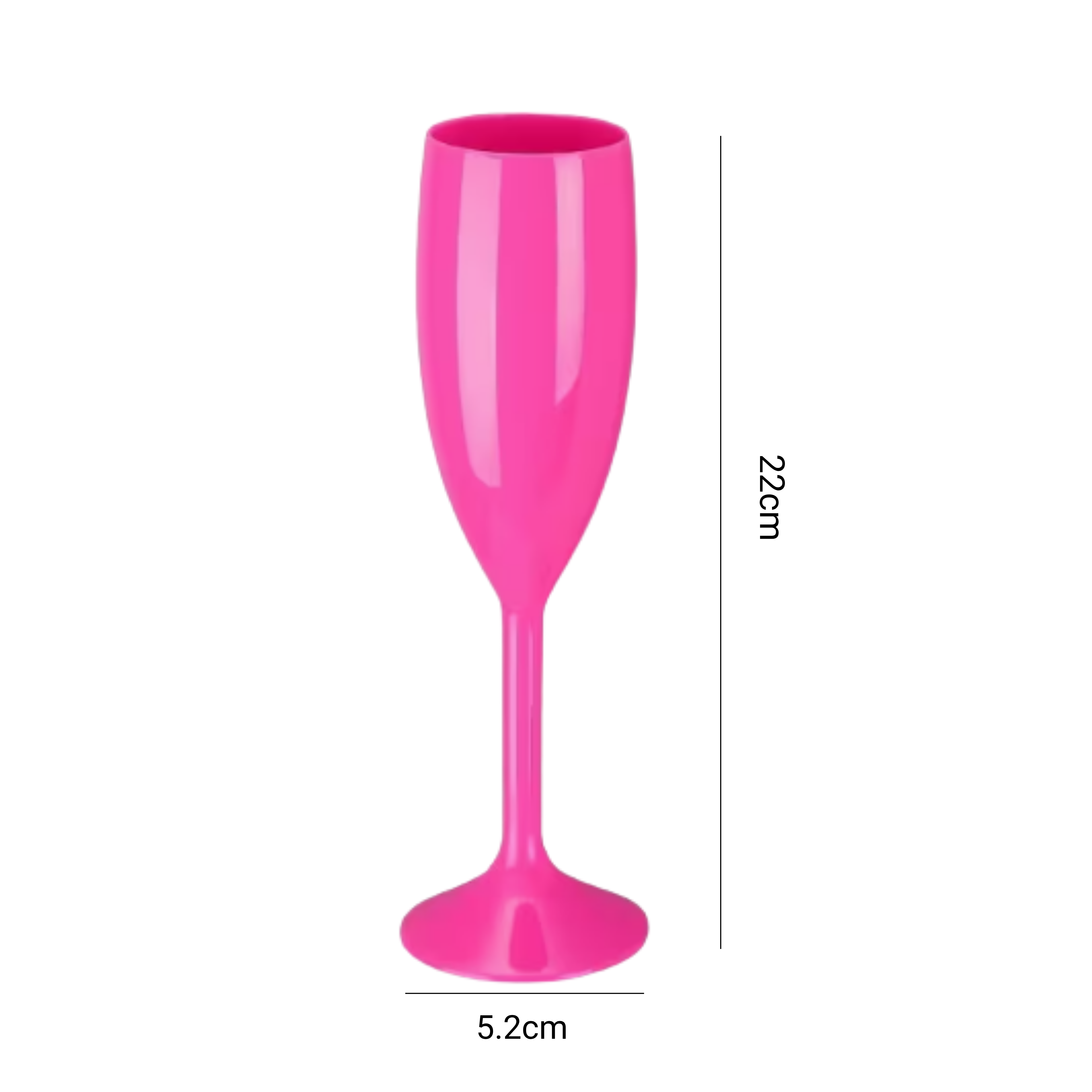Pink Acrylic Champagne Flutes