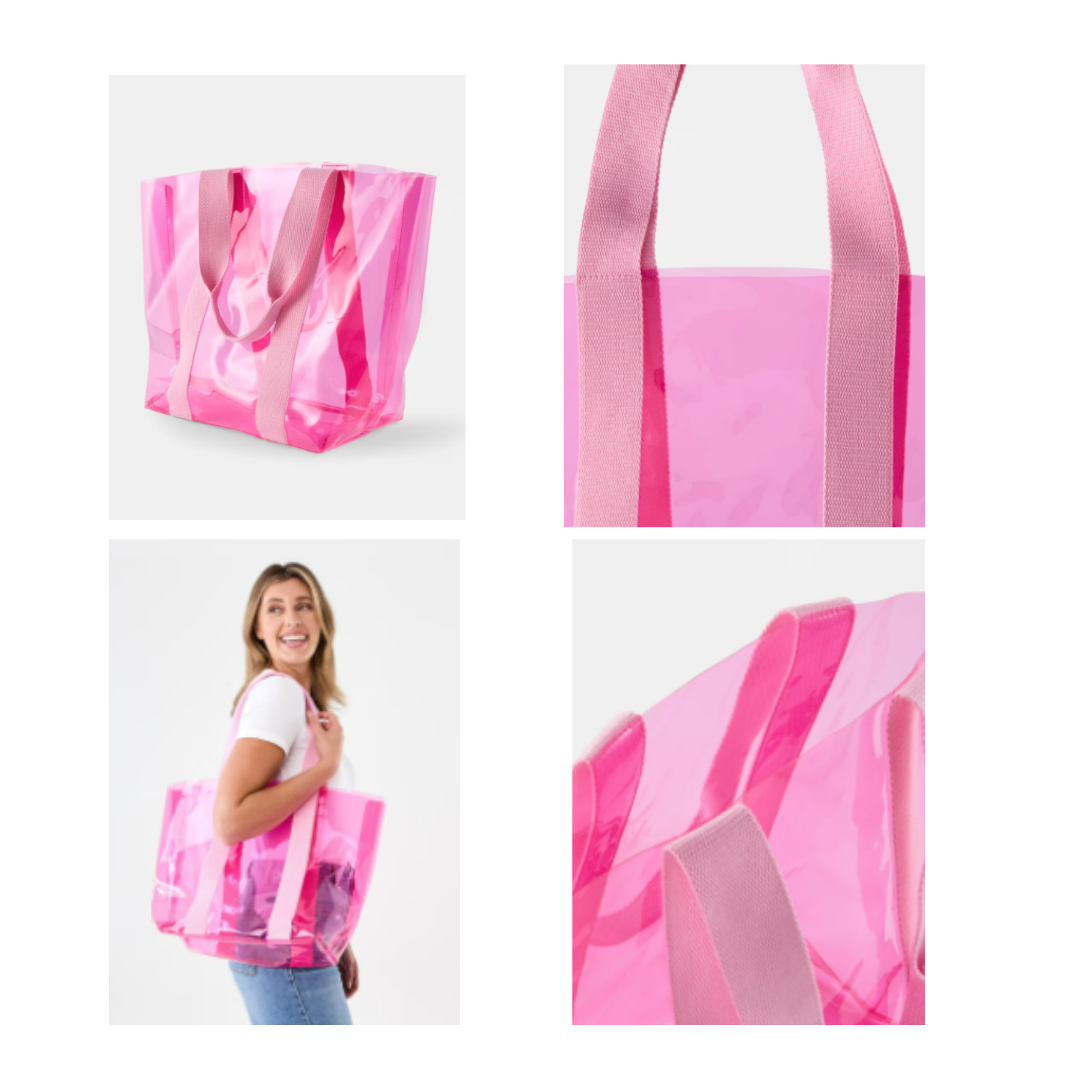 Pink Jelly Tote Bags