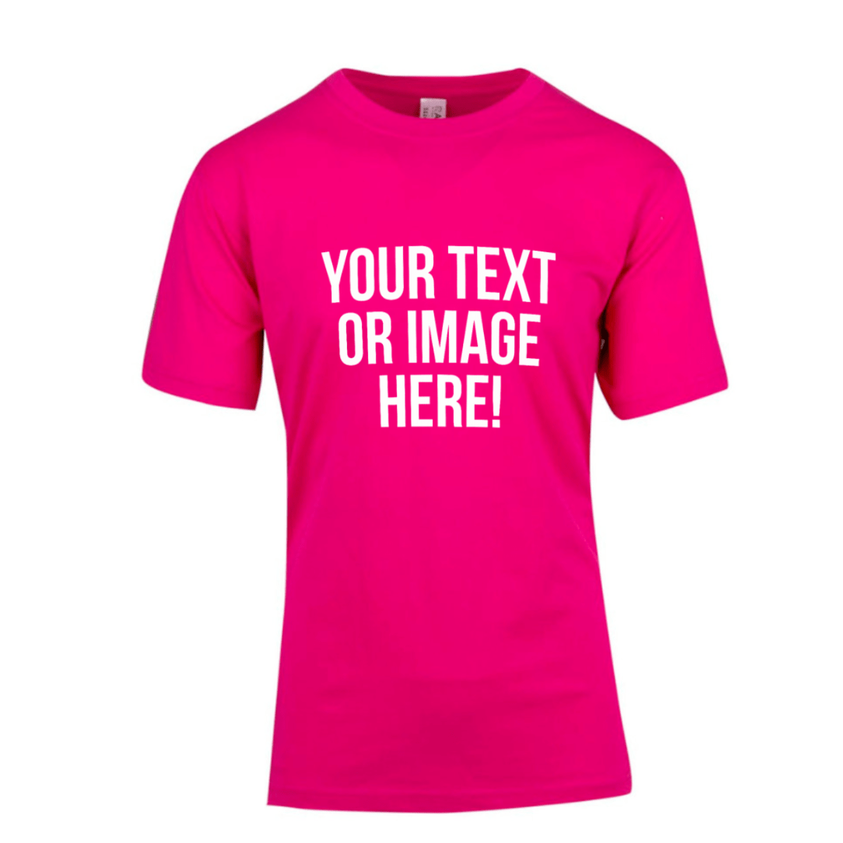 Simpli Must Have TShirt Personalised Custom Print Hot Pink Tshirts - Personalise with your design