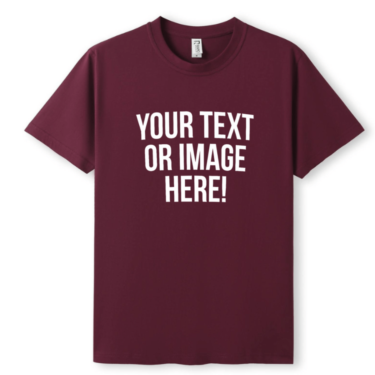 Simpli Must Have TShirt Personalised Custom Print Maroon Tshirts - Personalise with your design