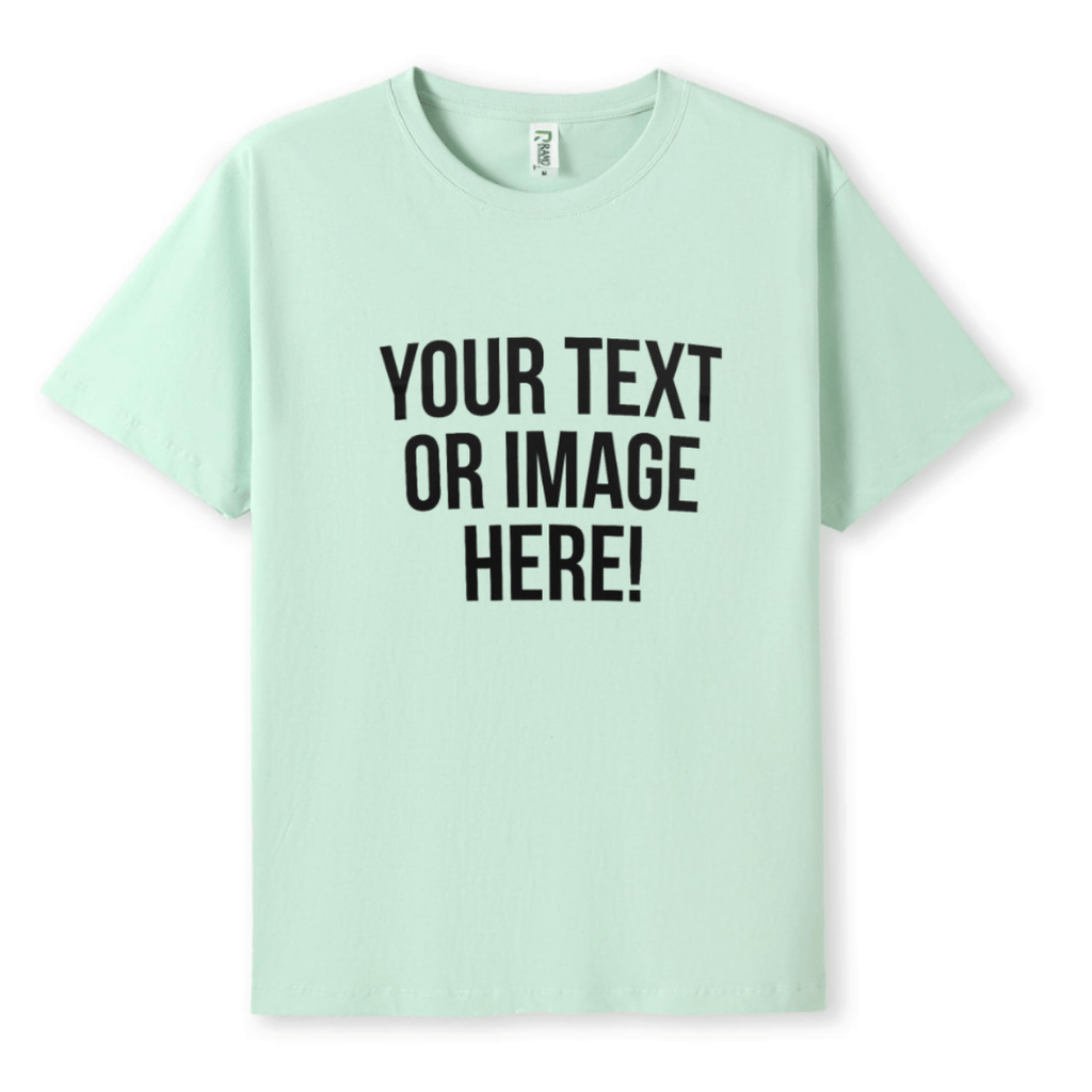 Simpli Must Have TShirt Personalised Custom Print Mint Green Tshirts - Personalise with your design