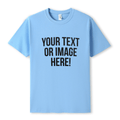 Simpli Must Have TShirt Personalised Custom Print Sky Blue Tshirts - Personalise with your design