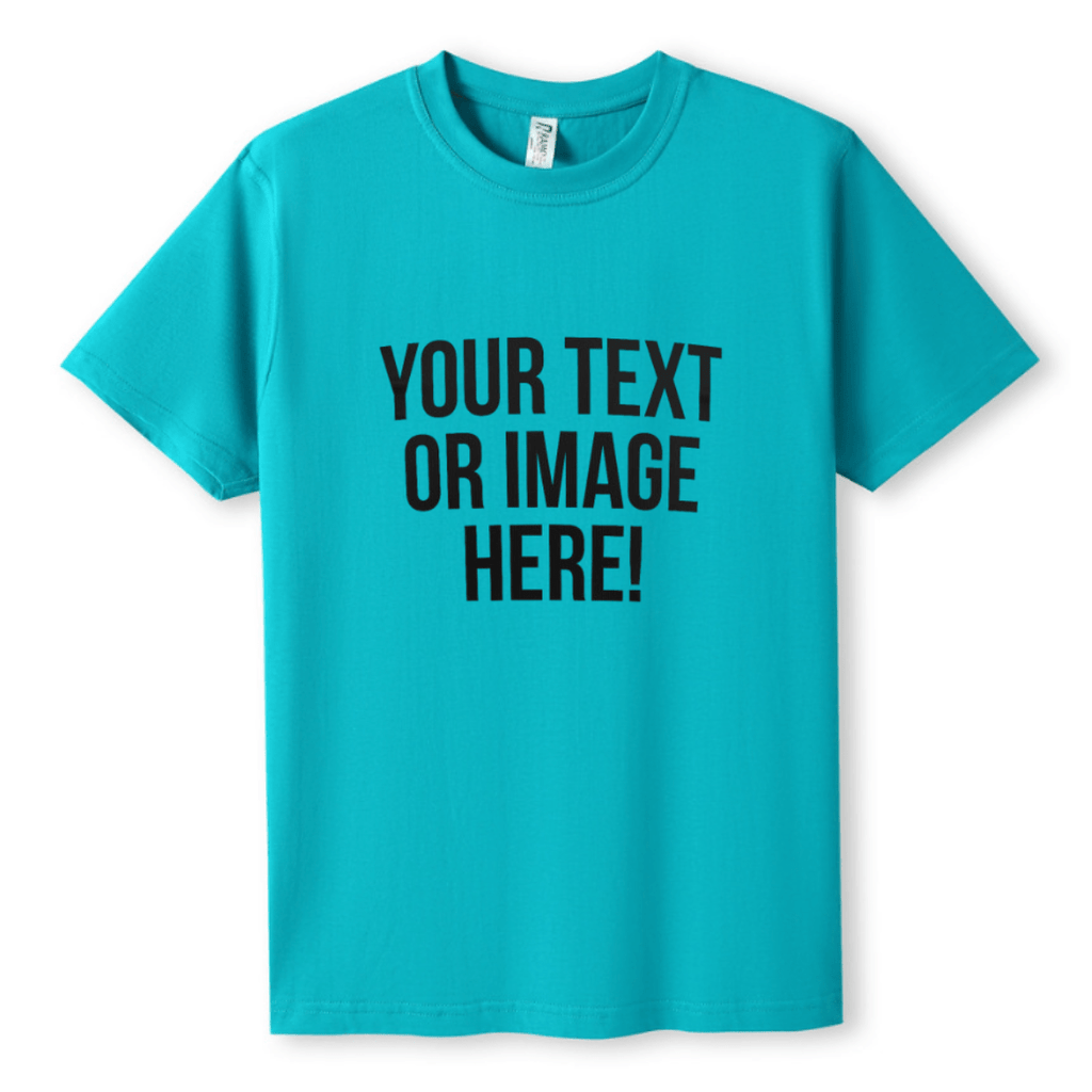 Simpli Must Have TShirt Personalised Custom Print Turquoise Tshirts - Personalise with your design