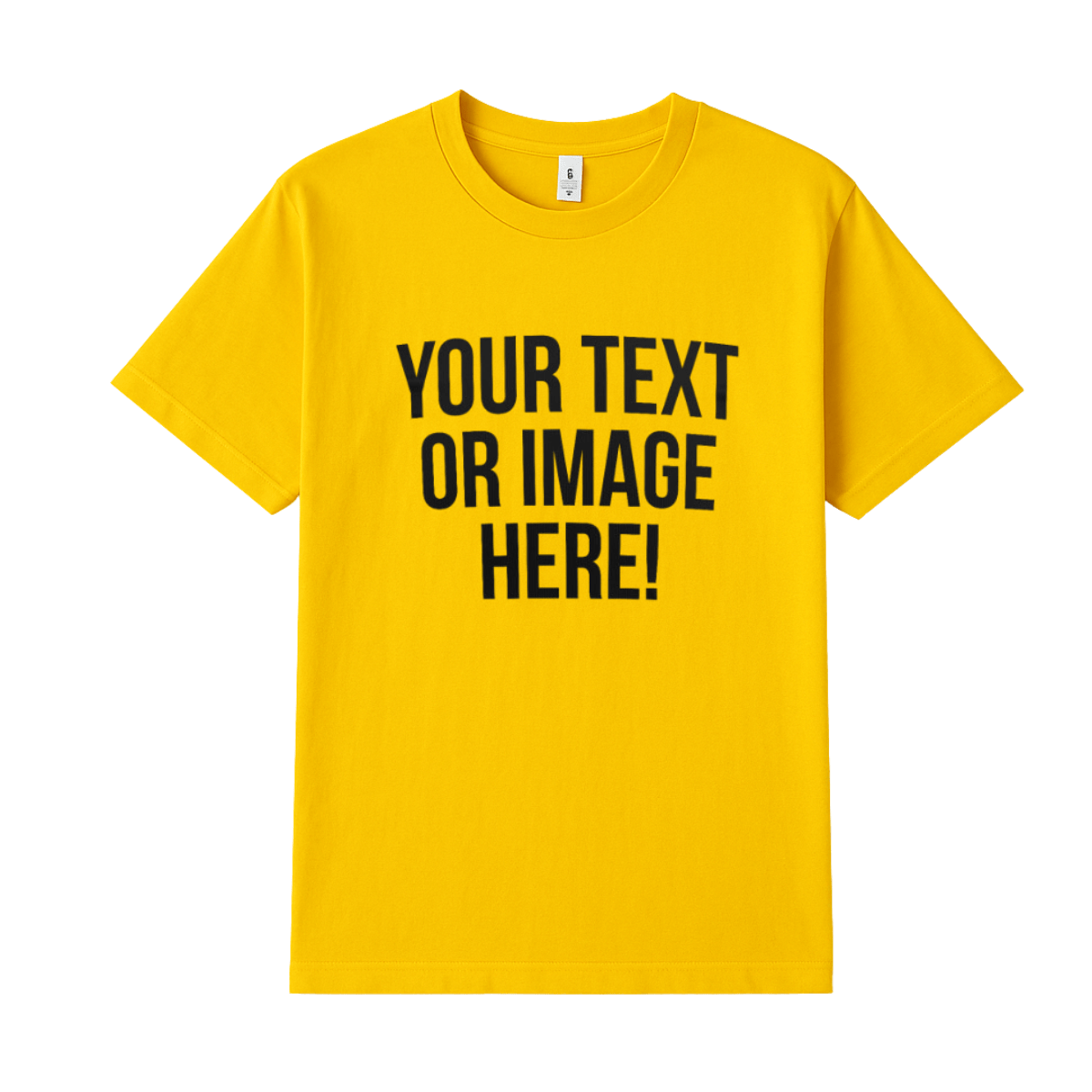Simpli Must Have TShirt Personalised Custom Print Yellow Tshirts - Personalise with your design