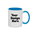Simpli Personalised Mug 325ml White & Blue - Customised Coffee Cup