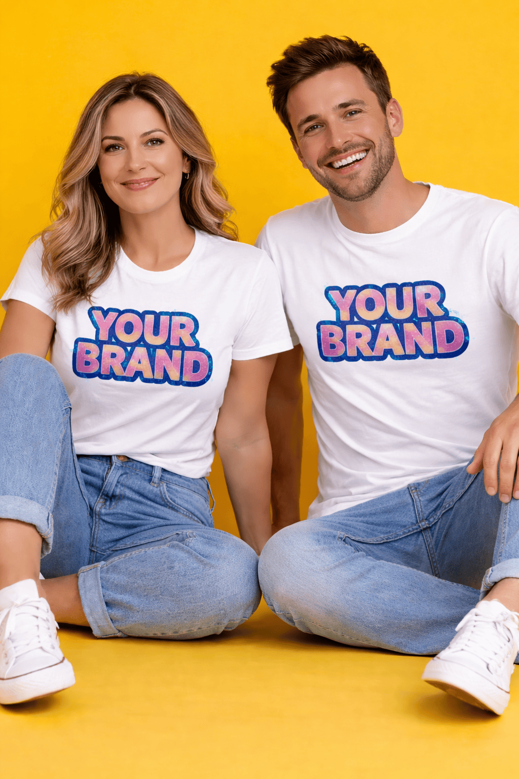 SimpliMust tshirt Personalised Tshirt - White Unisex Crew Neck