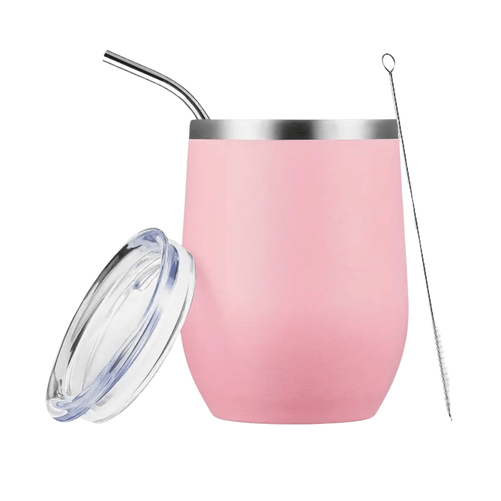 SimpliMust Tumblers Personalised Pink 12oz Wine Tumbler
