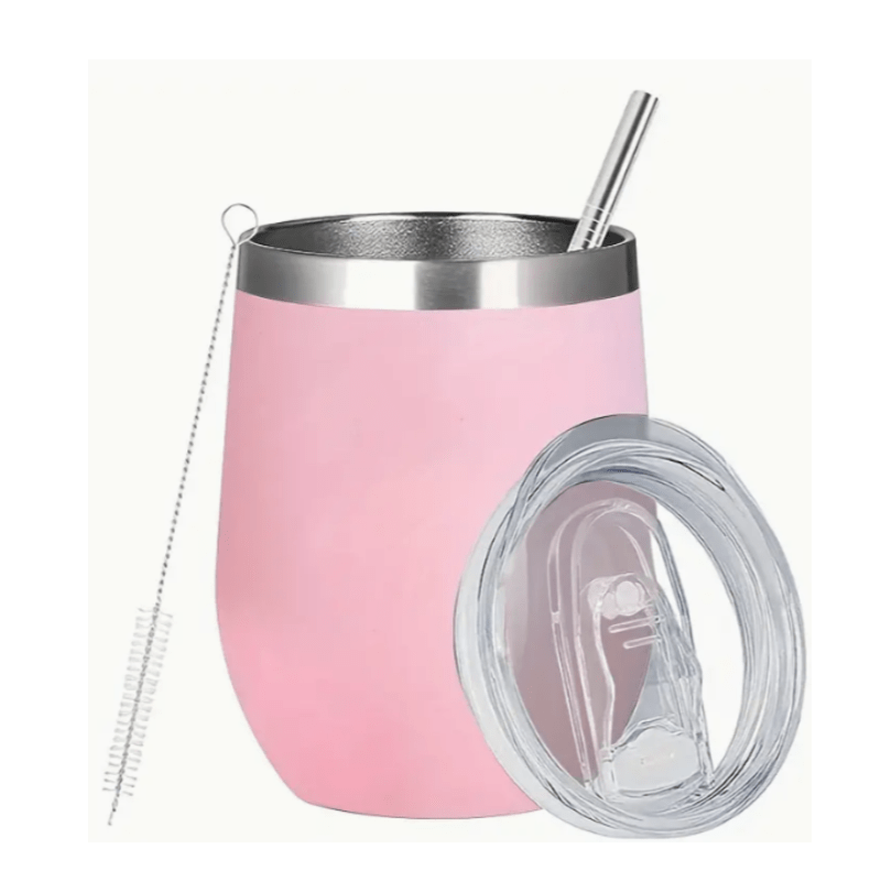 SimpliMust Tumblers Personalised Pink 12oz Wine Tumbler