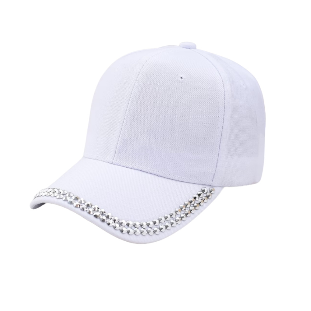 White Bling Feature Cap